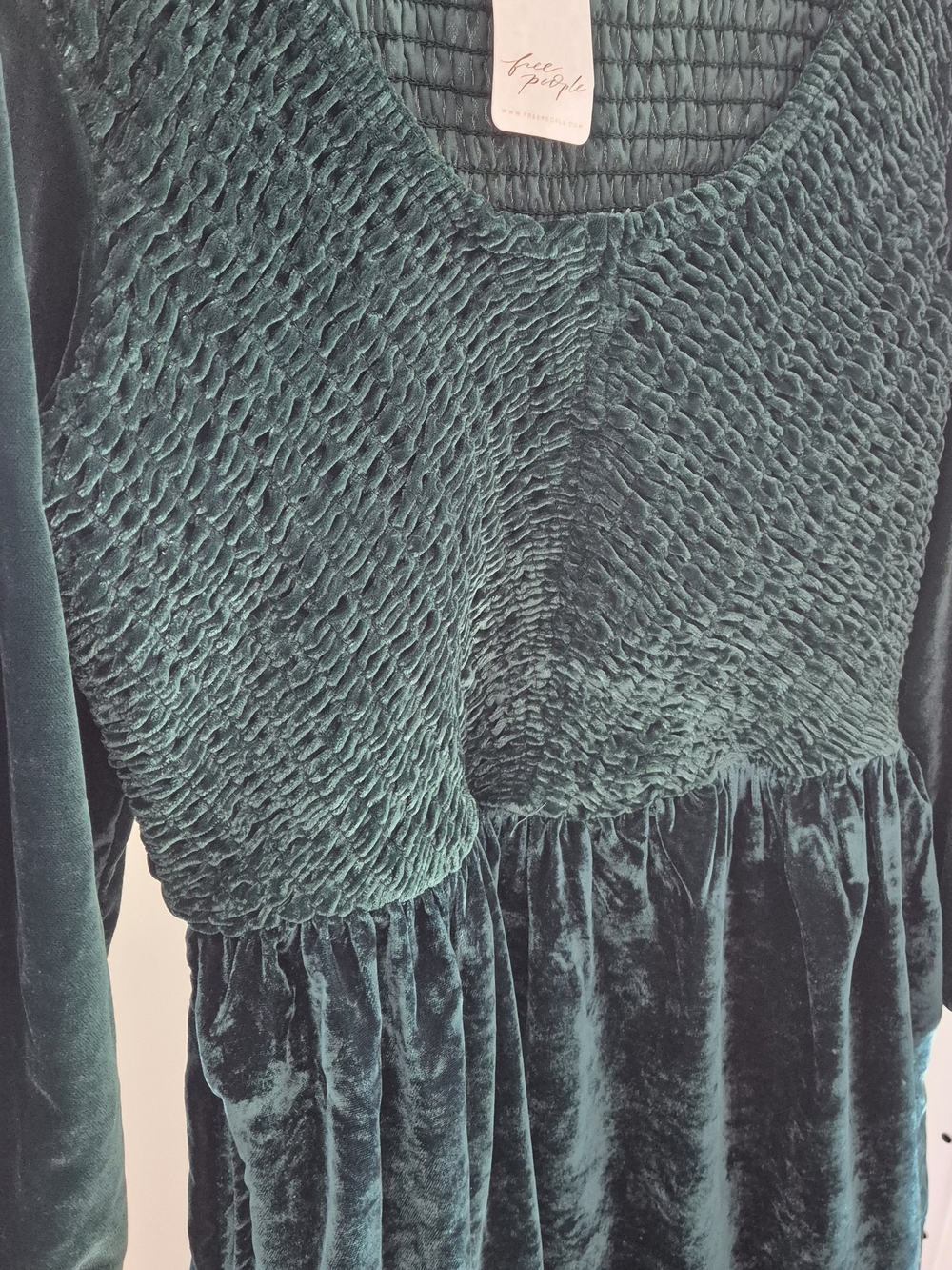 Free People Green Farrier Mini Dress M New With Tags - Picture 3 of 5